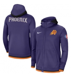 Men Phoenix Suns Nike 75th Anniversary Performance Showtime Full Zip Hoodie Jacket   Purple