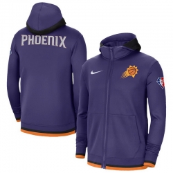 Men Phoenix Suns Nike 75th Anniversary Performance Showtime Full Zip Hoodie Jacket   Purple