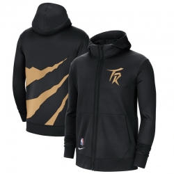 Men Nike Toronto Raptors Black City Edition Showtime Full Zip Hoodie