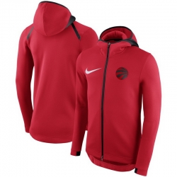 Men Toronto Raptors Nike Showtime Therma Flex Performance Full Zip Hoodie Red