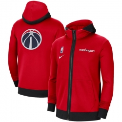 Men Nike Washington Wizards Red Authentic Showtime Performance Full Zip Hoodie Jacket