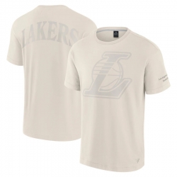 Men Fanatics Cream Los Angeles Lakers Elements Iconic T Shirt