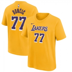 Men Los Angeles Lakers Short Sleeve T Shirt 005