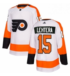 Mens Adidas Philadelphia Flyers 15 Jori Lehtera Authentic White Away NHL Jersey 