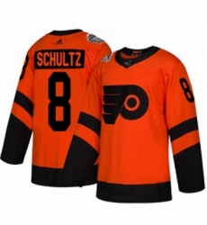 Mens Adidas Philadelphia Flyers 8 Dave Schultz Orange Authentic 2019 Stadium Series Stitched NHL Jersey 