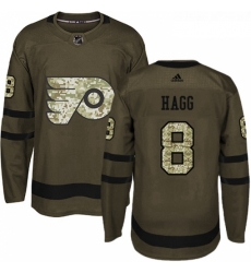 Youth Adidas Philadelphia Flyers 8 Robert Hagg Authentic Green Salute to Service NHL Jersey 