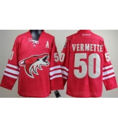 Phoenix Coyotes #50 Antoine Vermette Red NHL Jerseys