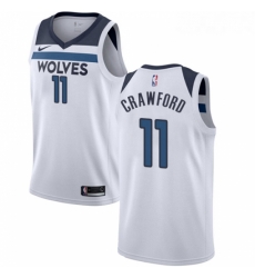 Womens Nike Minnesota Timberwolves 11 Jamal Crawford Authentic White NBA Jersey Association Edition 