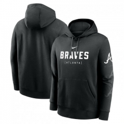 Mens Nike Black Atlanta Braves Fashion Club Pullover Hoodie