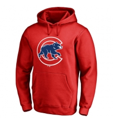 Men Chicago Cubs Scarlet Men Pullover Hoodie 2