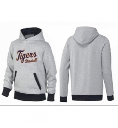 MLB Men Nike Detroit Tigers Pullover Hoodie GreyBlack