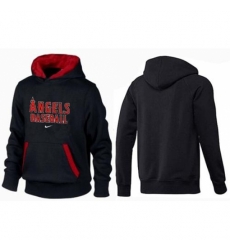 MLB Men Nike Los Angeles Angels of Anaheim Pullover Hoodie BlackRed