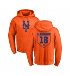 Men MLB Nike New York Mets 18 Travis dArnaud Orange RBI Pullover Hoodie