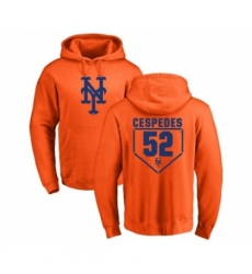 Men MLB Nike New York Mets 52 Yoenis Cespedes Orange RBI Pullover Hoodie