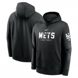 Mens Nike Black New York Mets Fashion Club Pullover Hoodie