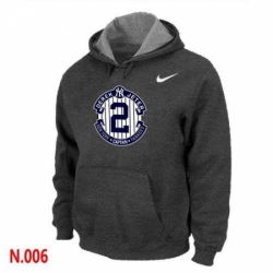 MLB Men Nike New York Yankees 2 Derek Jeter Pullover Hoodie Dark Grey