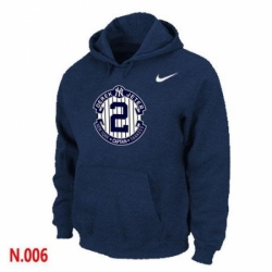 MLB Men Nike New York Yankees 2 Derek Jeter Pullover Hoodie Navy