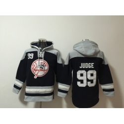 Men New York Yankees 99 Aaron Judge Stitched Hoodie