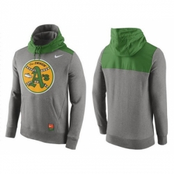 MLB Men Oakland Athletics Nike Gray Cooperstown Collection Hybrid Pullover Hoodie