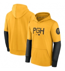 Men Pittsburgh Pirates Gold 2023 City Connect Therma Performance Pullover Hoodie