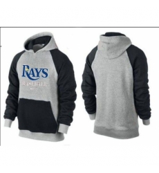 MLB Men Nike Tampa Bay Rays Pullover Hoodie GreyBlack