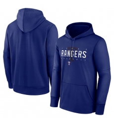 Men Texas Rangers Royal Pregame Performance Pullover Hoodie