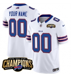 Men Buffalo Bills Active Player Custom White 2023 F U S E  AFC East Champions Ptach Stitched Football Jersey