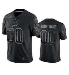 Men Women Youth Buffalo Bills Active Player Custom Black Reflective Limited Stitched Football Jersey