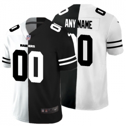 Men Women Youth Toddler Las Vegas Raiders Custom Men Black V White Peace Split Nike Vapor Untouchable Limited NFL Jersey