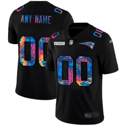 Men Women Youth Toddler New England Patriots Custom Men Nike Multi Color Black 2020 NFL Crucial Catch Vapor Untouchable Limited Jersey