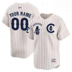 Men Chicago Cubs Active Player Custom Cream Pinstripe Special Vapor Premier Limited Stitched Baseball Jersey