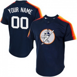 Men Women Youth Toddler All Size Houston Astros Navy Customized Throwback New Design Jersey