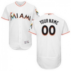 Men Women Youth All Size Miami Marlins Custom Flex Base Jersey White