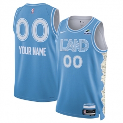 Men Cleveland Cavaliers Active Player Custom Light Blue 2024 25 City Edition Stitched Jersey