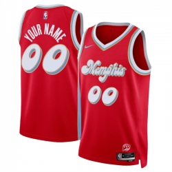 Men Memphis Grizzlies Active Player Custom Red 2024 25 City Edition Stitched Basketball Jersey