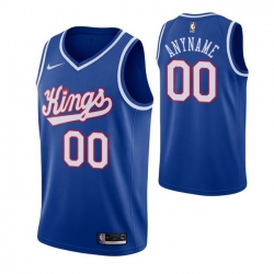 Men Women Youth Toddler All Size Sacramento Kings Custom Blue 2019 20 Hardwood Classics Jersey