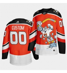 Men Anaheim Ducks Active Player Custom 2020 21 Orange Reverse Retro Stitched jersey