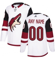 Men Women Youth Toddler NHL White Jersey - Customized Adidas Arizona Coyotes Away