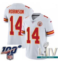 2020 Super Bowl LIV Men Nike Kansas City Chiefs #14 Demarcus Robinson White Vapor Untouchable Limited Player NFL Jersey