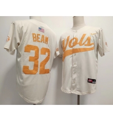 Men Tennessee Volunteers #32 Drew Beam White Stitched Jersey