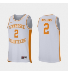 Men Tennessee Volunteers Grant Williams White Retro Performance College Basketball Jersey