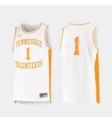 Men Tennessee Volunteers White Retro Replica College Baketball Jersey