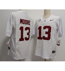 Alabama Crimson Tide #13 Malachi Moore White  F U S E Jersey