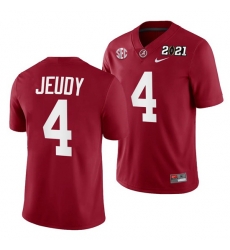 Alabama Crimson Tide Jerry Jeudy Crimson 2021 Rose Bowl Champions College Football Playoff College Football Playoff Jersey