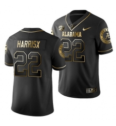 Alabama Crimson Tide Najee Harris Black Golden Edition Men'S Jersey