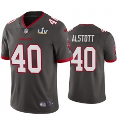 Men Mike Alstott Buccaneers Pewter Super Bowl Lv Vapor Limited Jersey