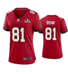 Women Antonio Brown Buccaneers Red Super Bowl Lv Game Jersey