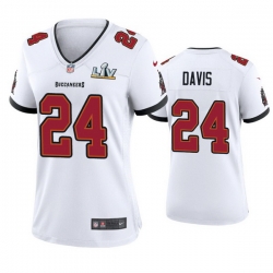 Women Carlton Davis Buccaneers White Super Bowl Lv Game Jersey