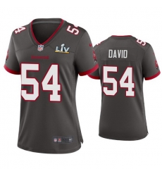 Women Lavonte David Buccaneers Pewter Super Bowl Lv Game Jersey