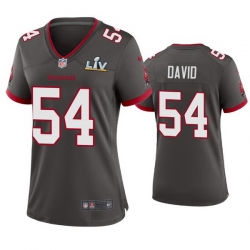 Women Lavonte David Buccaneers Pewter Super Bowl Lv Game Jersey